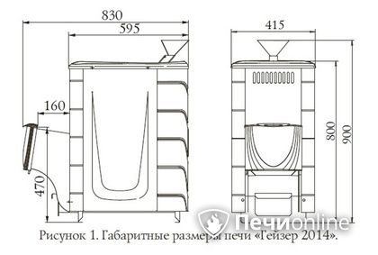 Дровяная печь-каменка TMF Гейзер 2014 Inox ДН КТК ЗК антрацит в Алапаевске