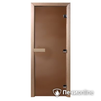Дверь стеклянная Банный эксперт Банная ночь бронза матовая 8 мм коробка хвоя 190/70 в Алапаевске